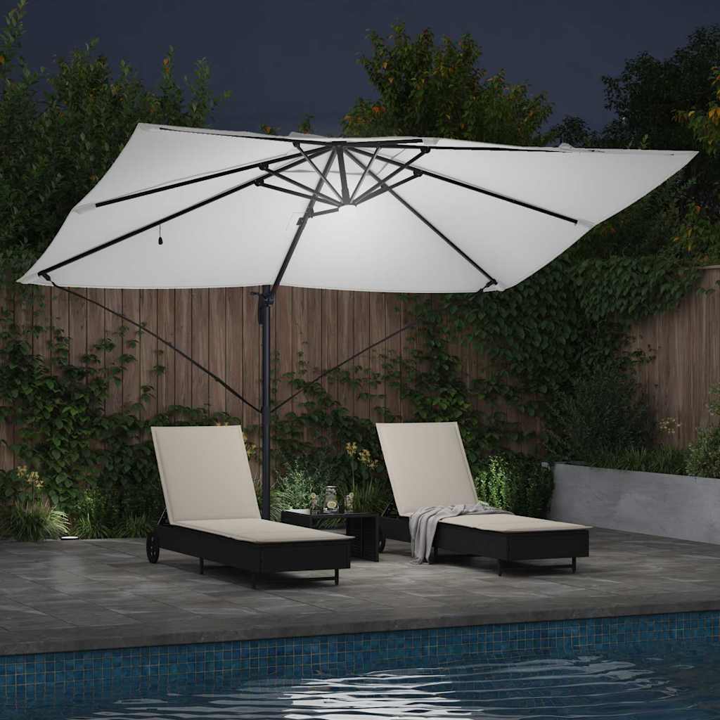 Sonnenschirm 351 X 250 X 253 Cm Polyester Und Aluminium