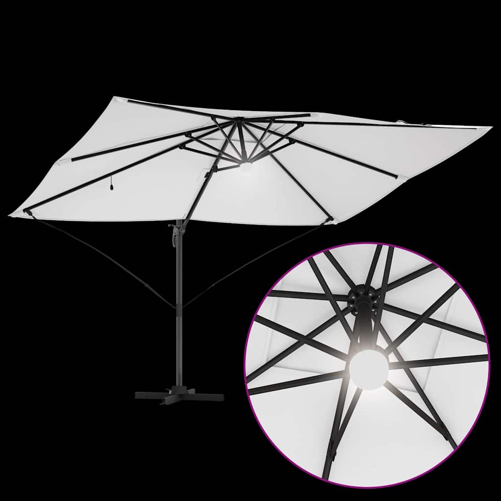 Sonnenschirm 351 X 250 X 253 Cm Polyester Und Aluminium
