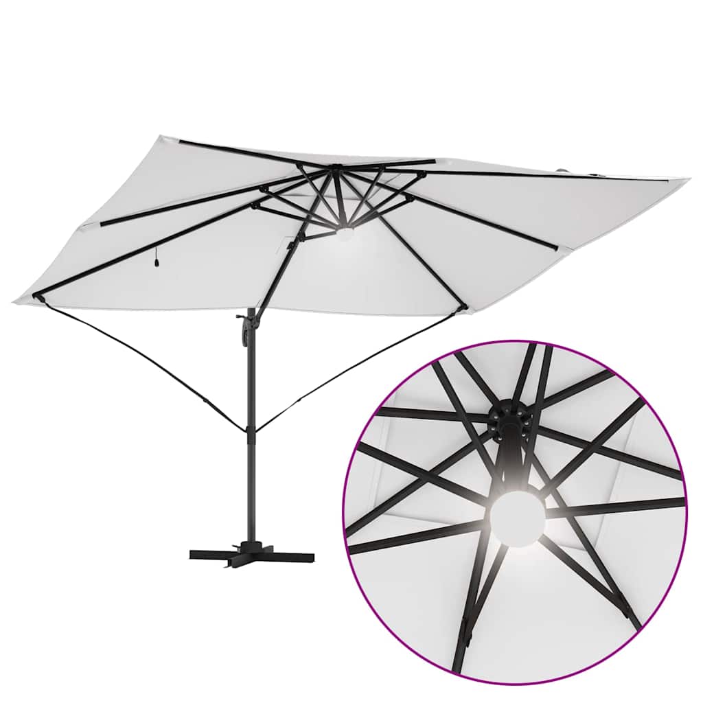 Sonnenschirm 351 X 250 X 253 Cm Polyester Und Aluminium