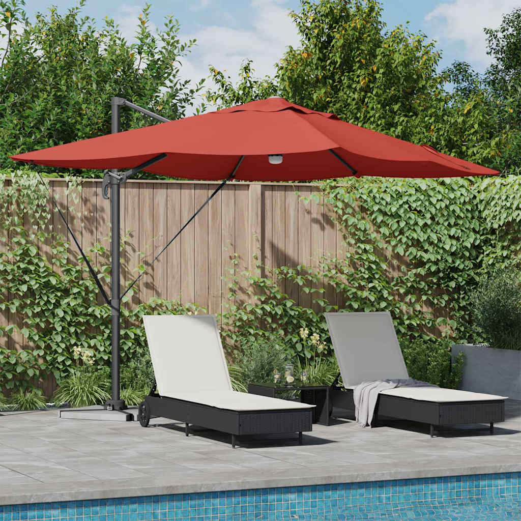 Sonnenschirm 351 X 250 X 253 Cm Polyester Und Aluminium