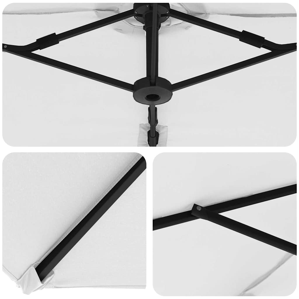 Sonnenschirm 372 X 198 X 243 Cm Polyester Und Aluminium