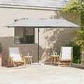 Sonnenschirm 372 X 198 X 243 Cm Polyester Und Aluminium