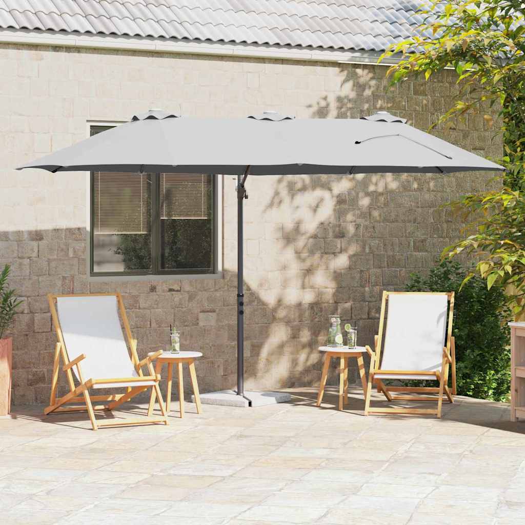 Sonnenschirm 372 X 198 X 243 Cm Polyester Und Aluminium