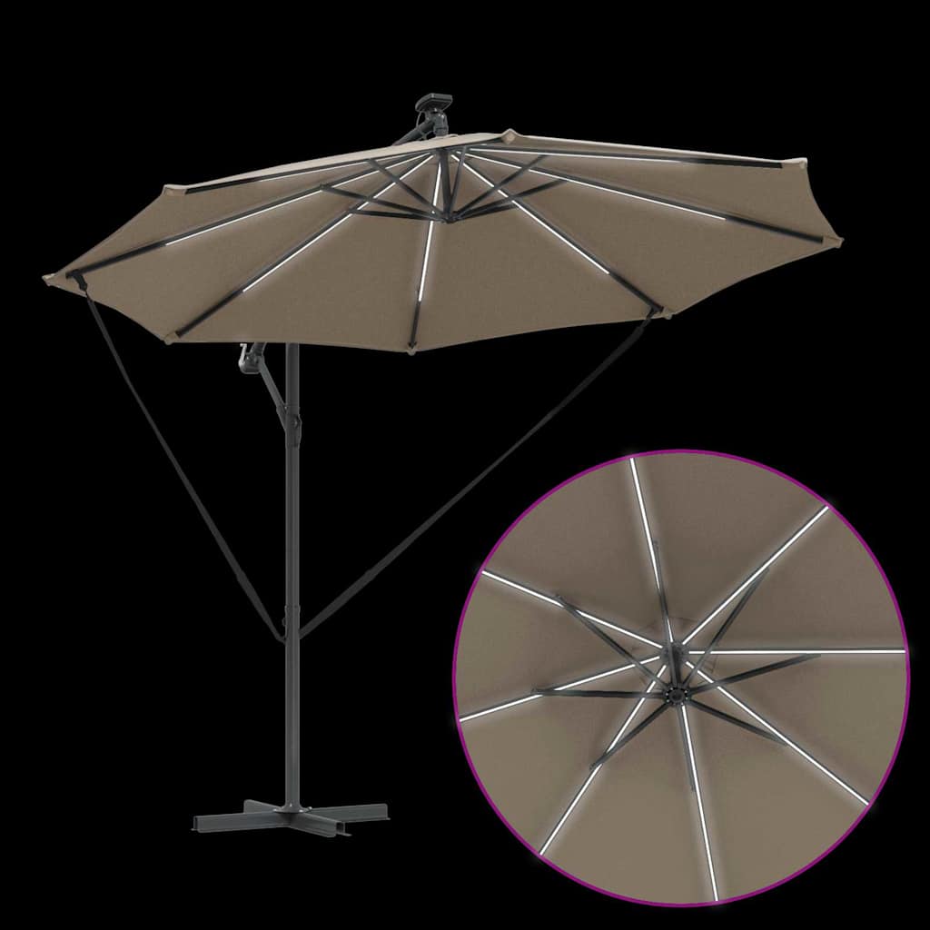 Sonnenschirm 294 X 294 X 248 Cm Polyester Und Aluminium