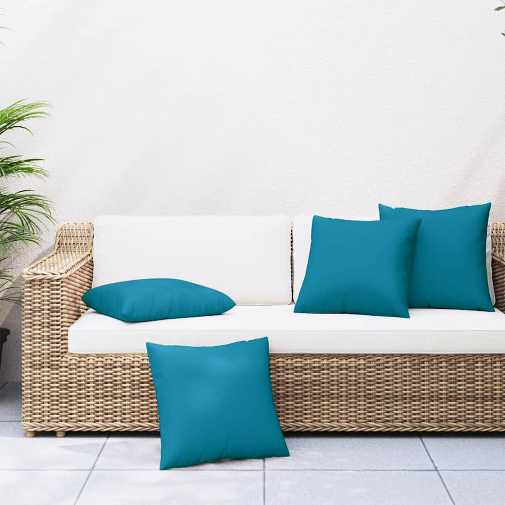 Sofakissen 4 Stk. Blau 40X40 Cm Stoff