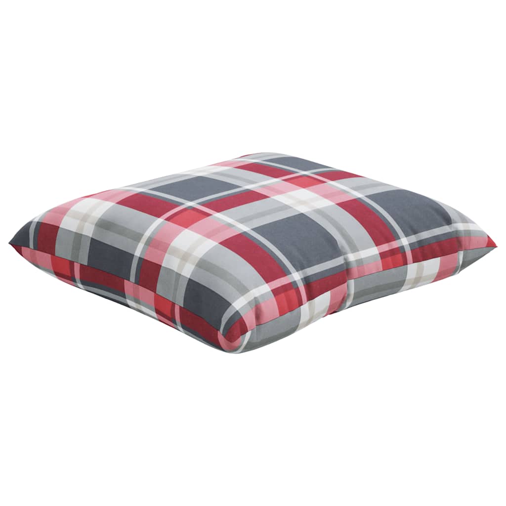 Sofakissen 4 Stk. Rot Karomuster 40X40 Cm Stoff