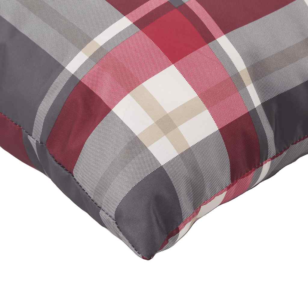 Sofakissen 4 Stk. Rot Karomuster 40X40 Cm Stoff