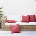 Sofakissen 4 Stk. Weinrot 50X50 Cm Stoff