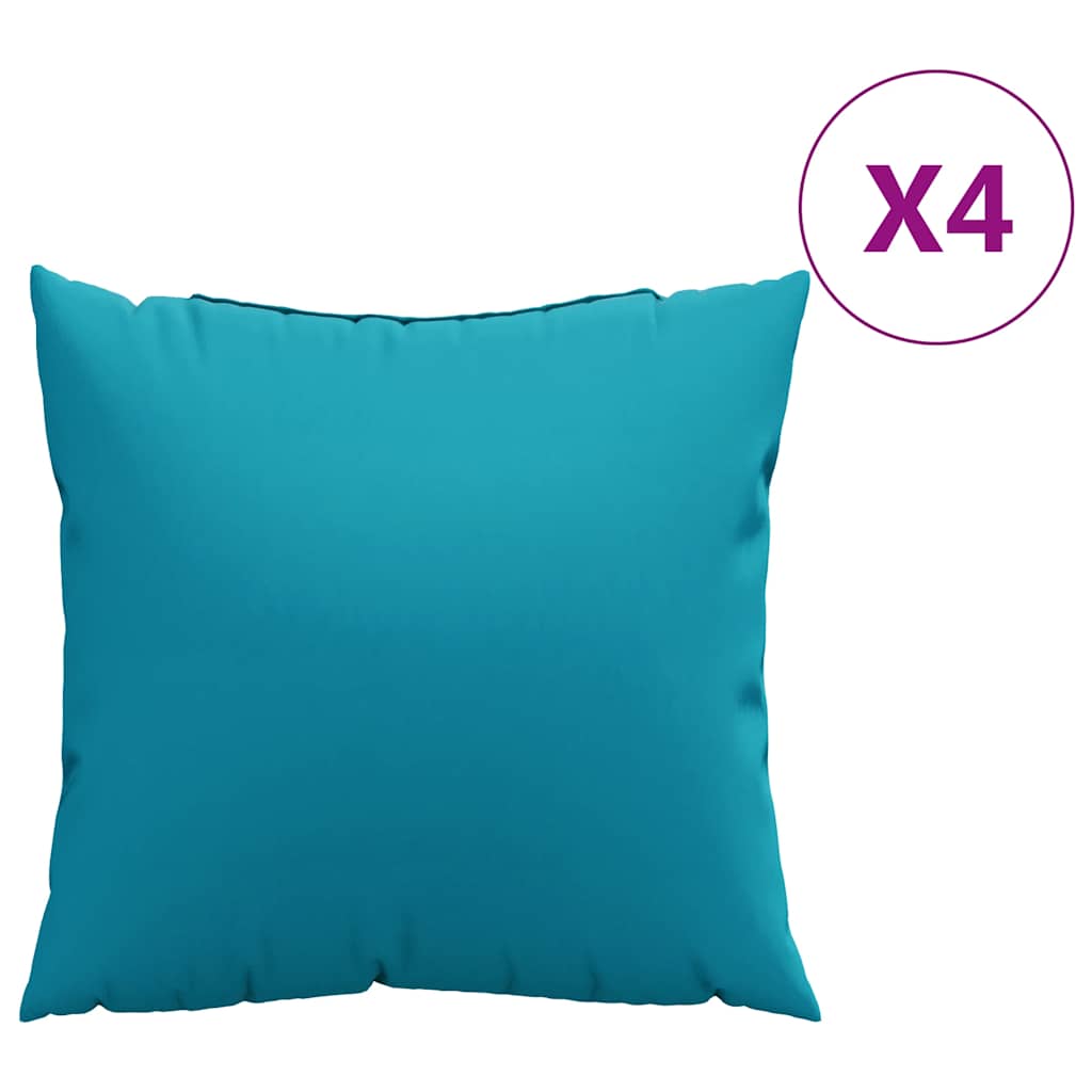 Sofakissen 4 Stk. Blau 60X60 Cm Stoff