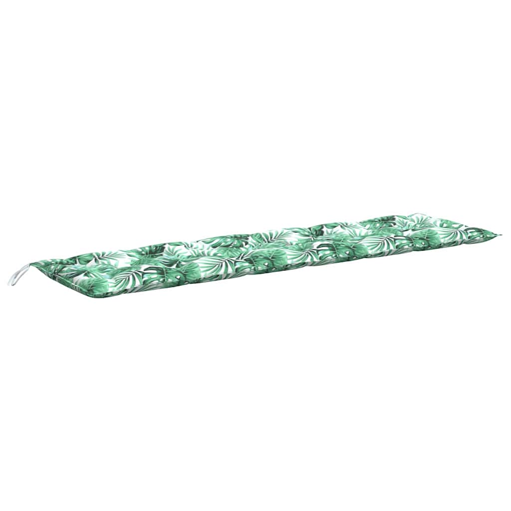 Gartenbank-Auflage Blattmuster 200X50X7 Cm Oxford-Gewebe