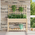Garten-Pflanzgefäß Mit Regal Beige