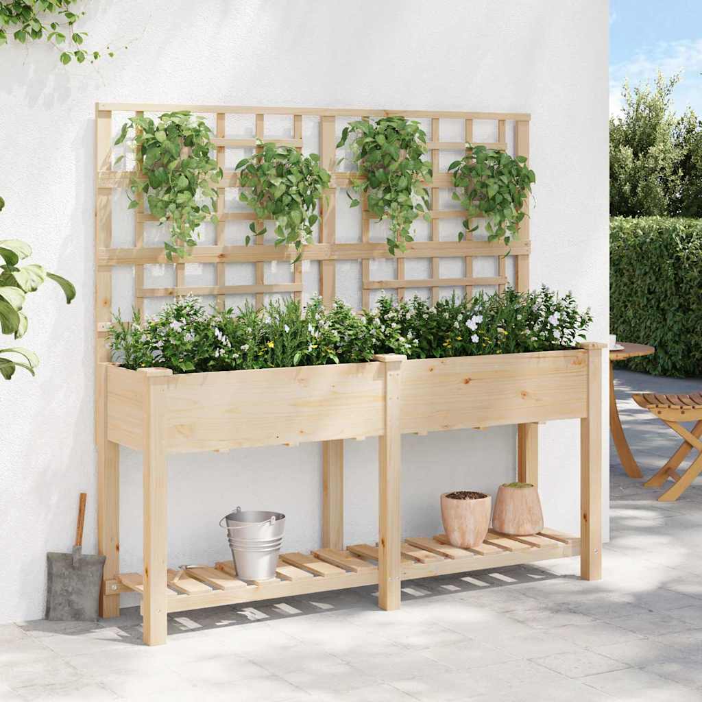 Garten-Pflanzgefäß Mit Regal Beige