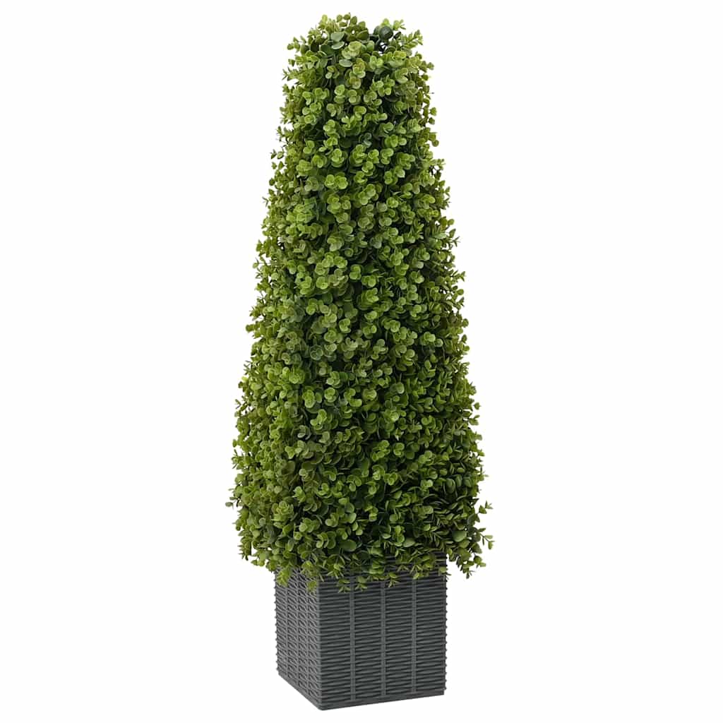 Eukalyptus Gras Turm Grün 27 X 27 X 90 Cm Kunststoff Schwarz