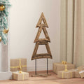 Weihnachtsbaum Mit Ständer Braun Massivholz Teak