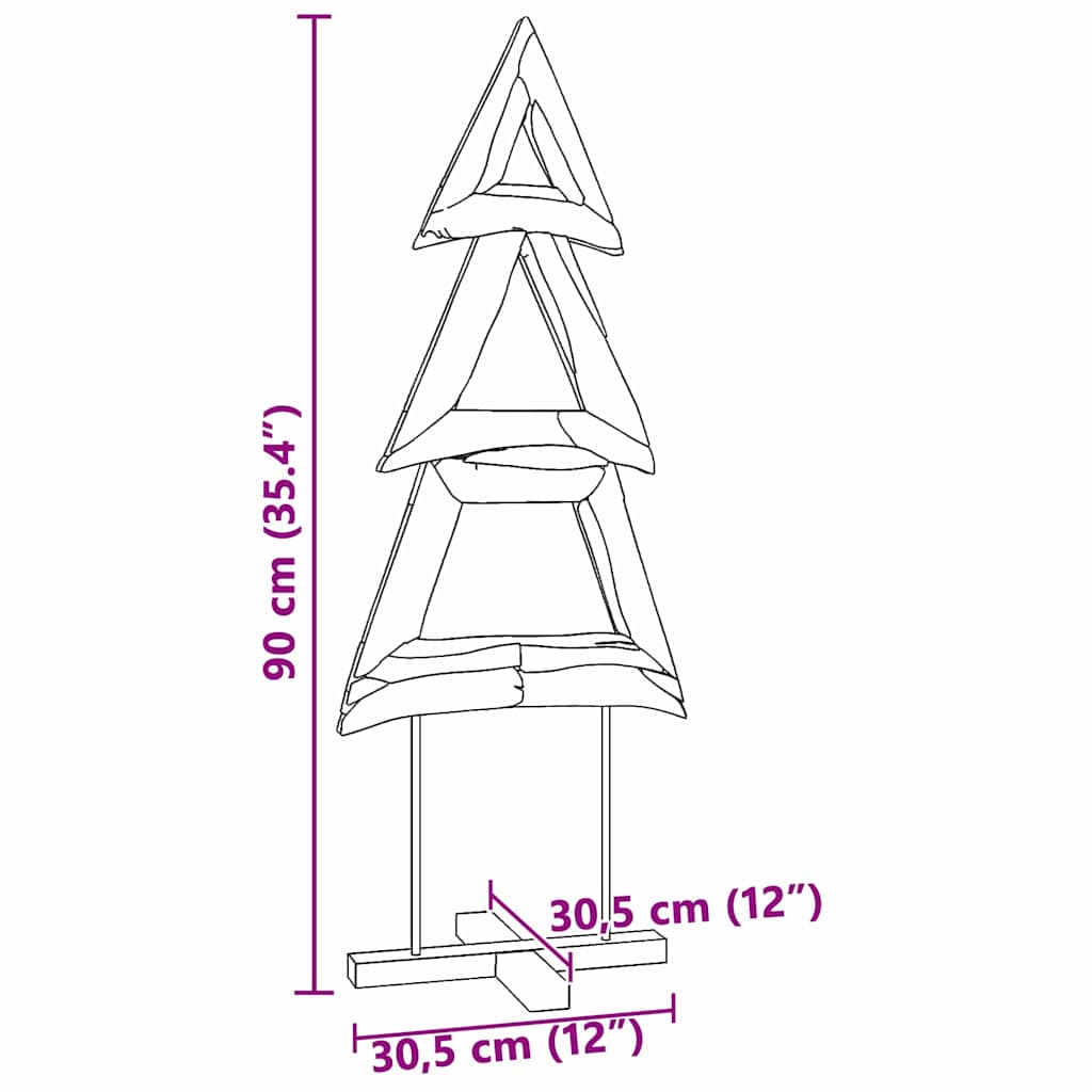 Weihnachtsbaum Mit Ständer Braun Massivholz Teak