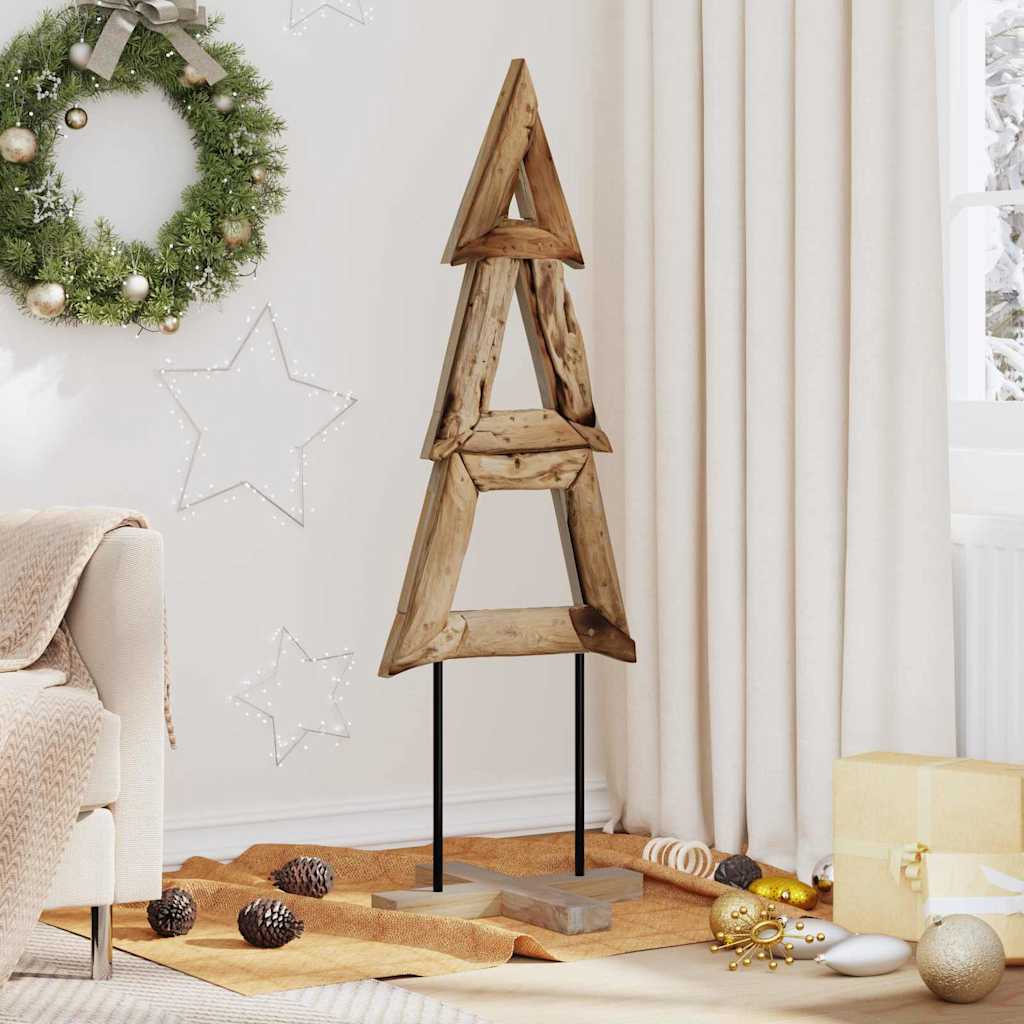 Weihnachtsbaum Mit Ständer Braun Massivholz Teak