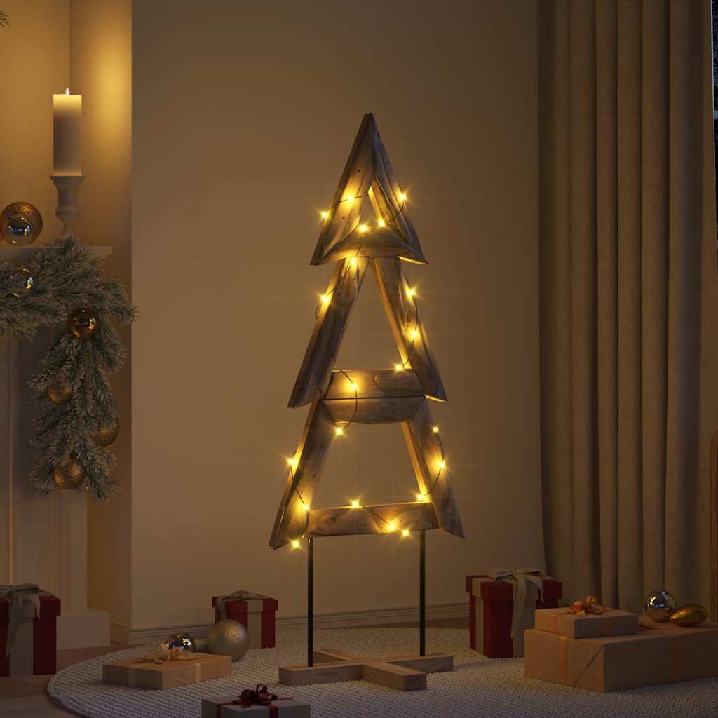 Weihnachtsbaum Mit Ständer Braun Massivholz Teak