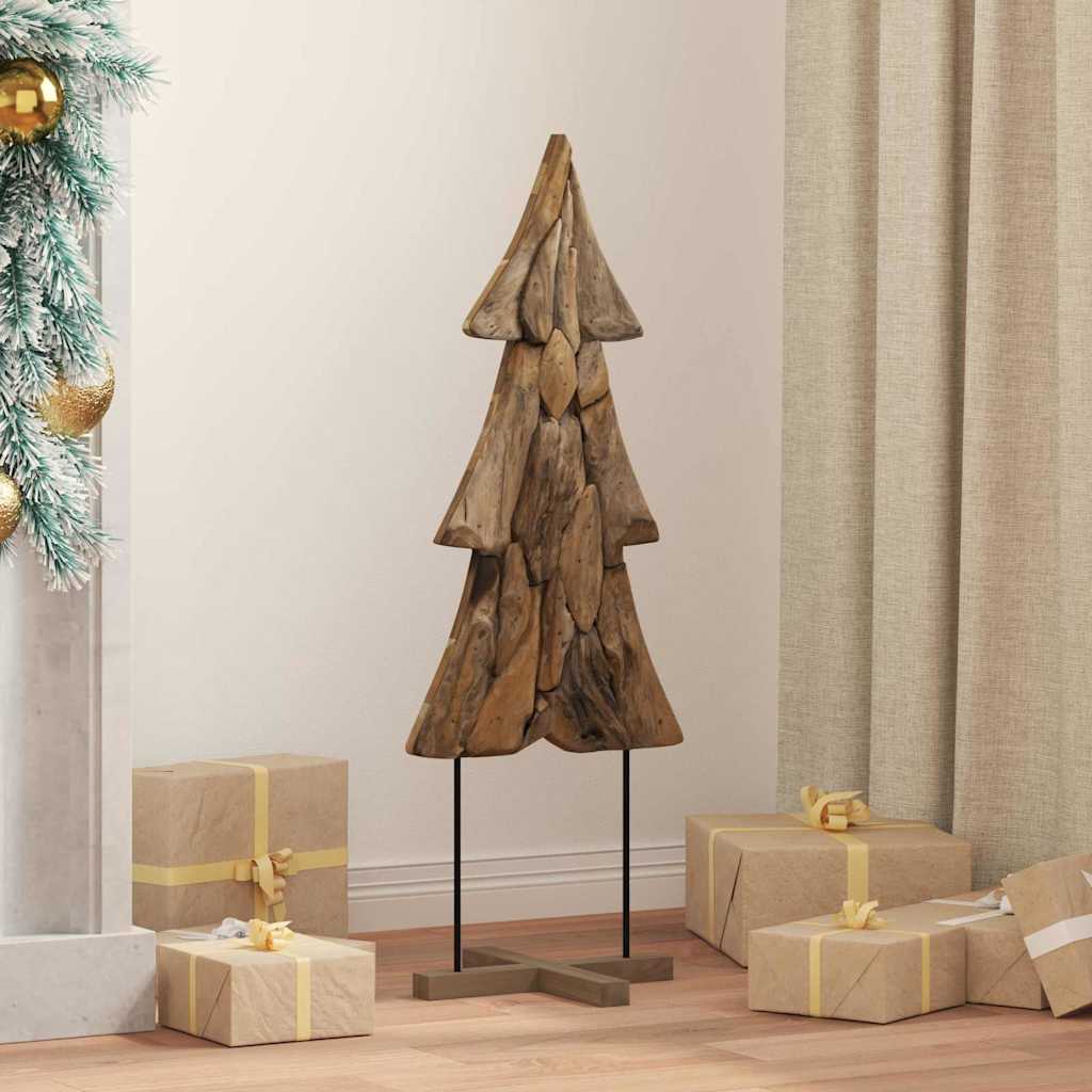 Weihnachtsbaum Mit Ständer Braun Massivholz Teak