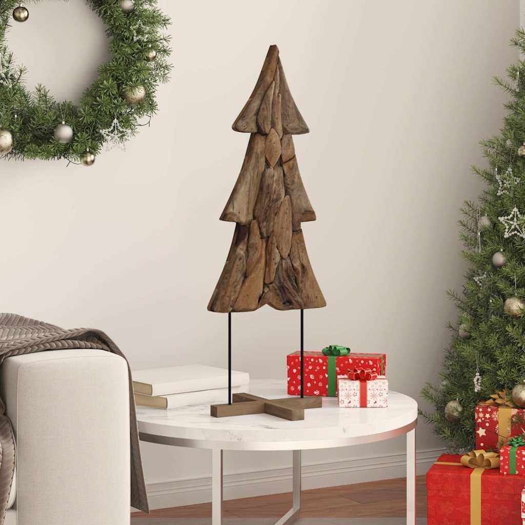 Weihnachtsbaum Mit Ständer Braun Massivholz Teak