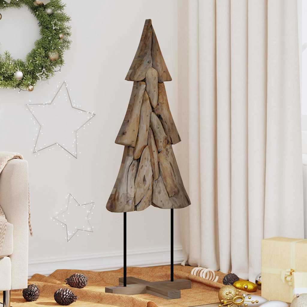 Weihnachtsbaum Mit Ständer Braun Massivholz Teak