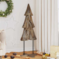 Weihnachtsbaum Mit Ständer Braun Massivholz Teak