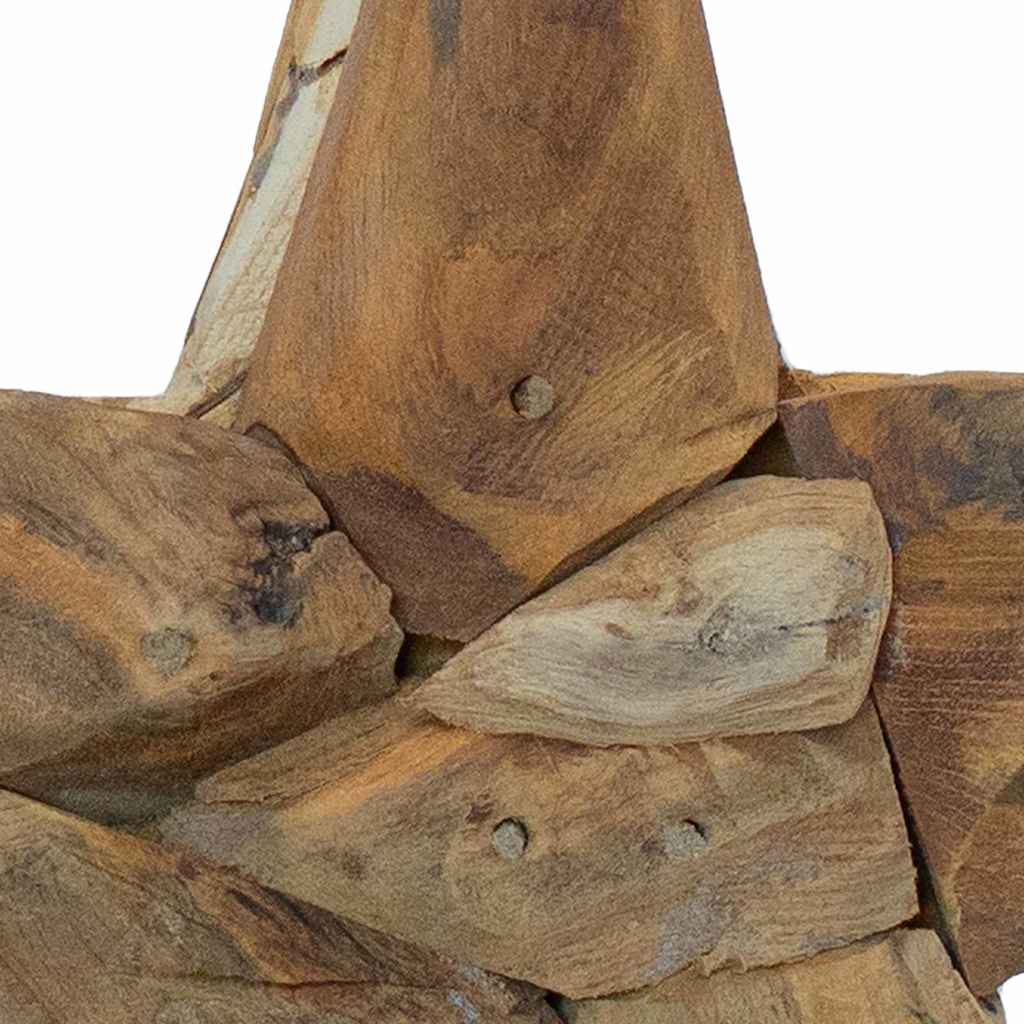 Weihnachtsstern Braun Massivholz Teak