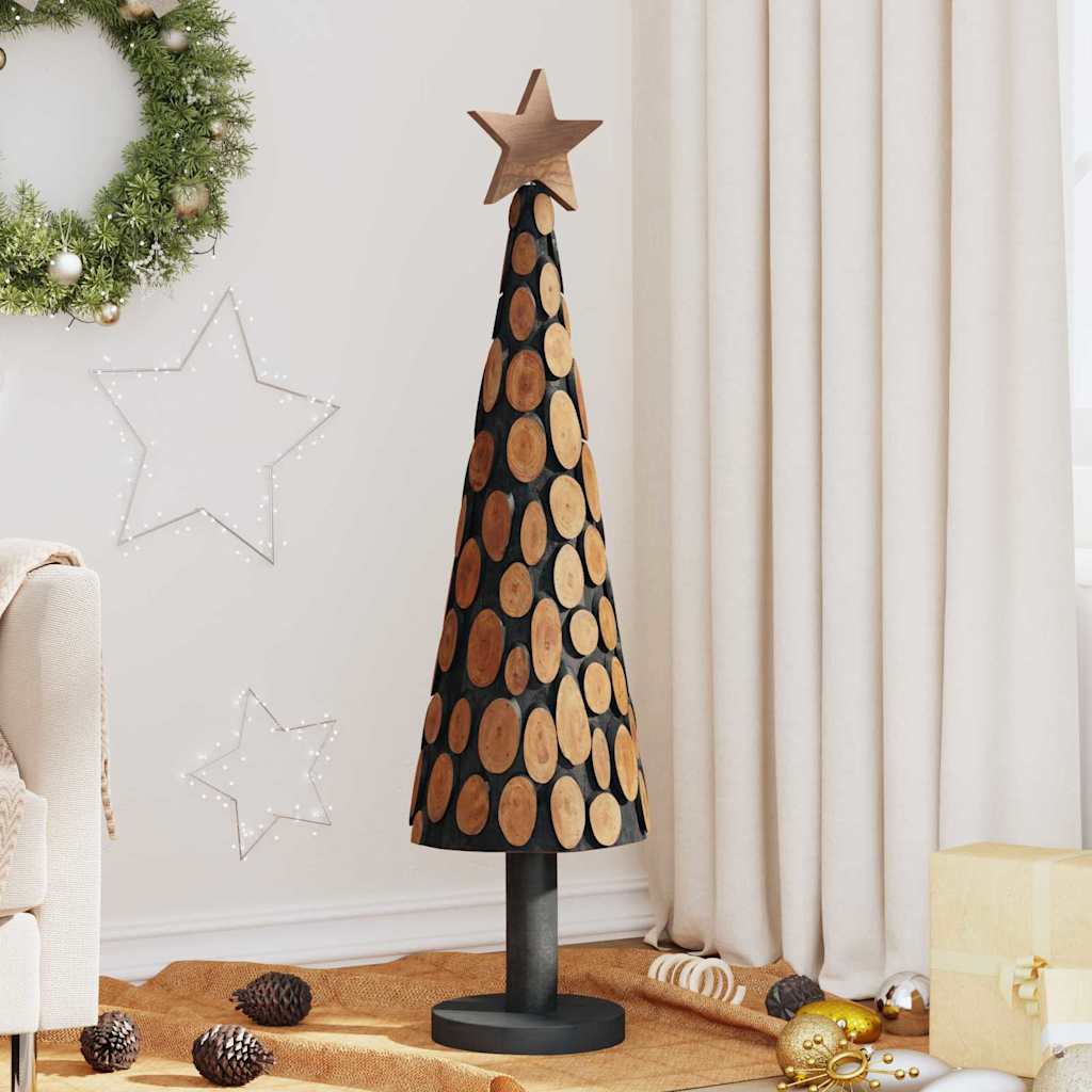 Weihnachtsbaum Mit Ständer Braun Massivholz Teak