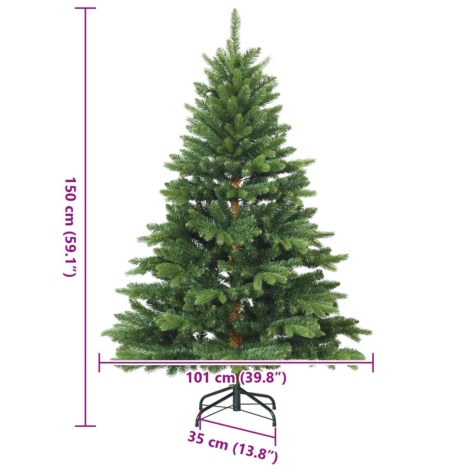 Künstlicher Klappbarer Weihnachtsbaum Mit Ständer