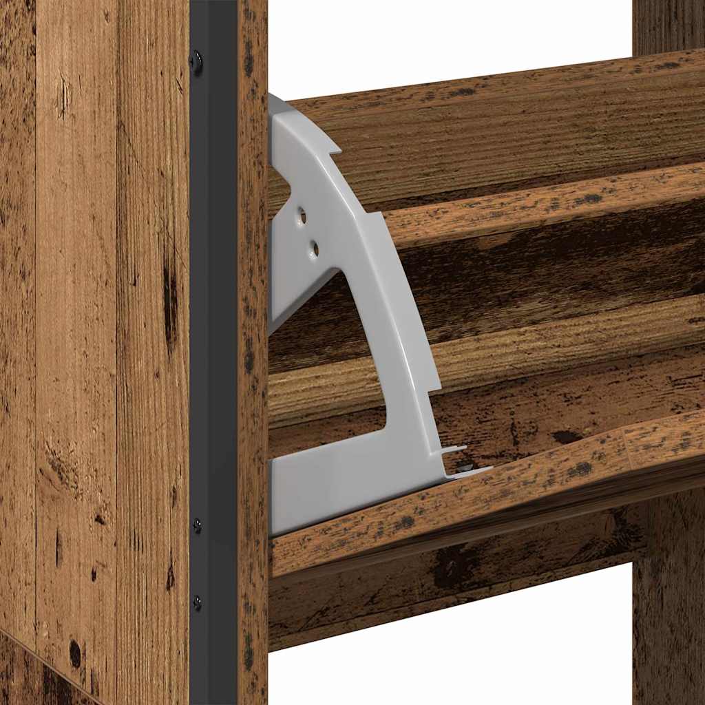 Schuhschrank Mit Regal 100 X 34 X 112 Cm Holzwerkstoff