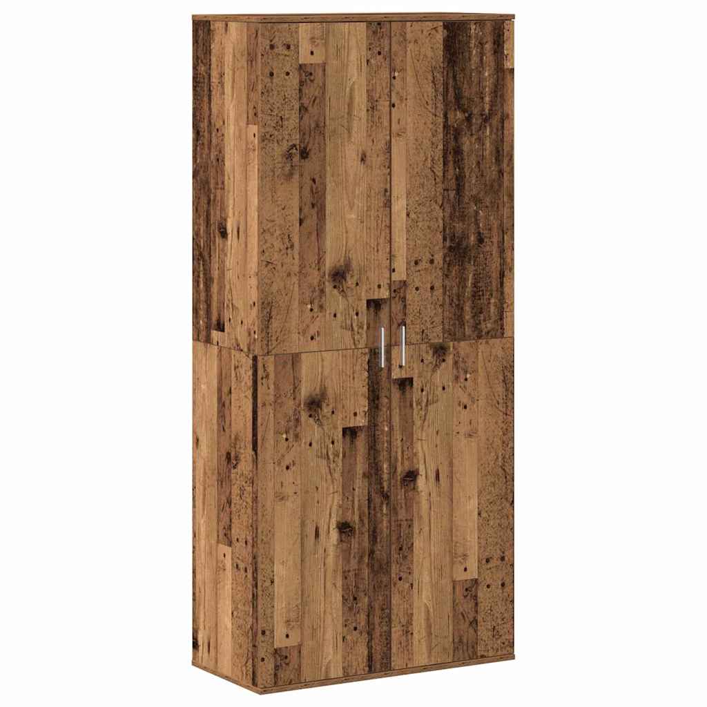 Hochschrank Mit Regal 80 X 39 X 178 Cm Holzwerkstoff
