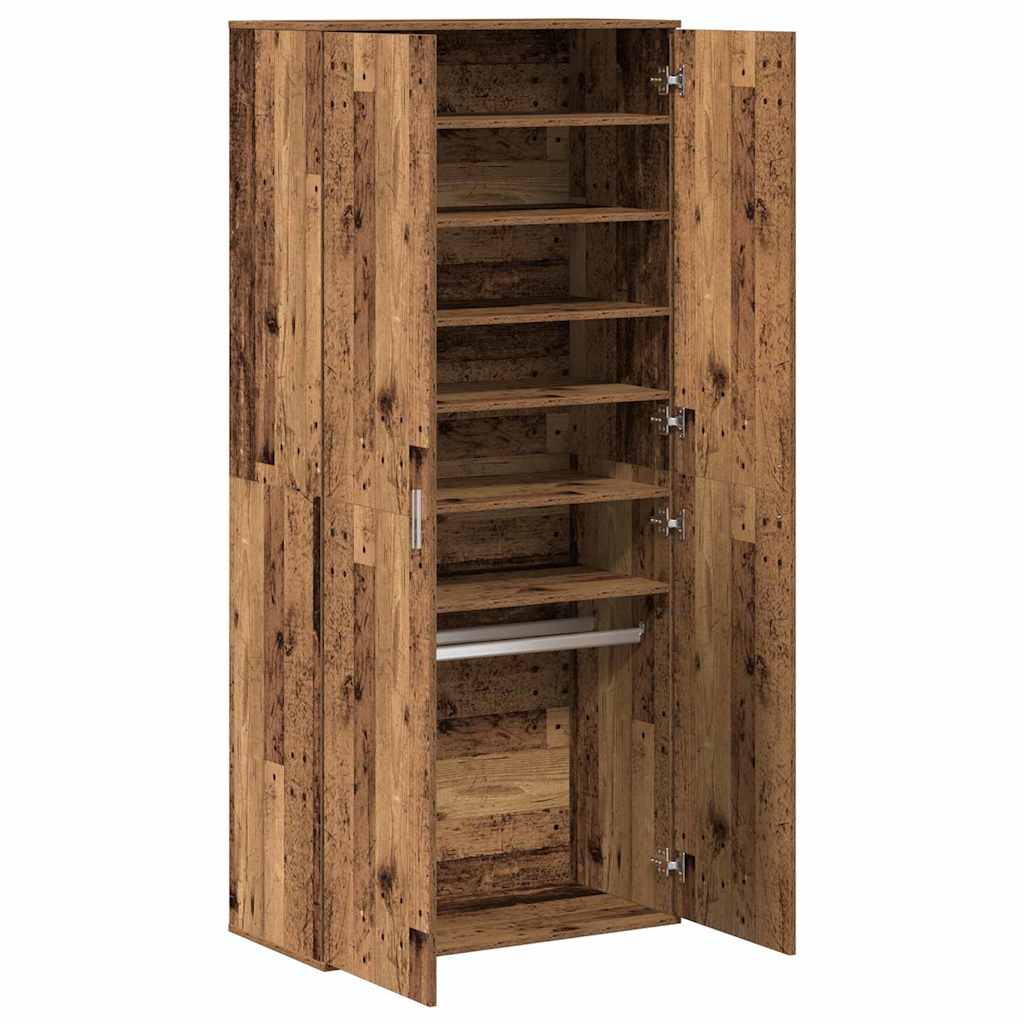 Hochschrank Mit Regal 80 X 39 X 178 Cm Holzwerkstoff