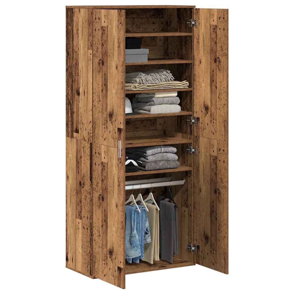 Hochschrank Mit Regal 80 X 39 X 178 Cm Holzwerkstoff