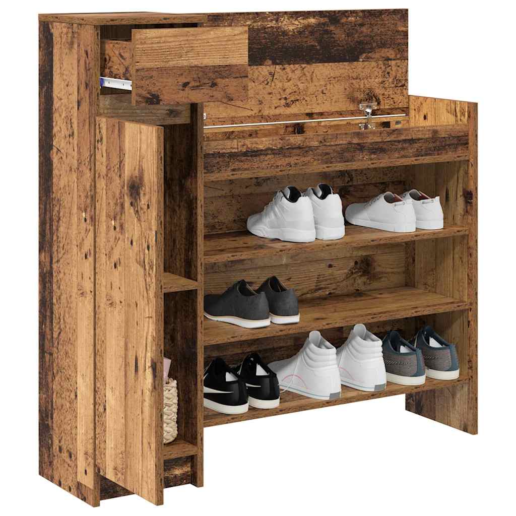 Schuhschrank Mit Tür 100,5 X 28 X 100 Cm Holzwerkstoff