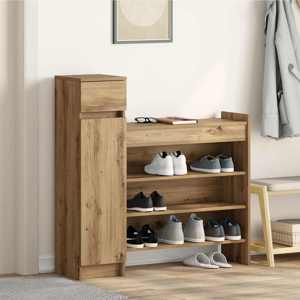 Schuhschrank Mit Tür 100,5 X 28 X 100 Cm Holzwerkstoff