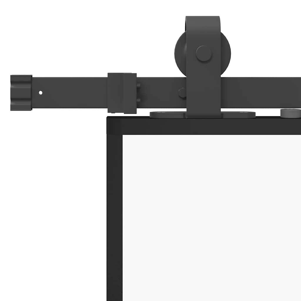Schiebetür Mit Beschlag 76X205 Cm Esg-Glas Schwarz