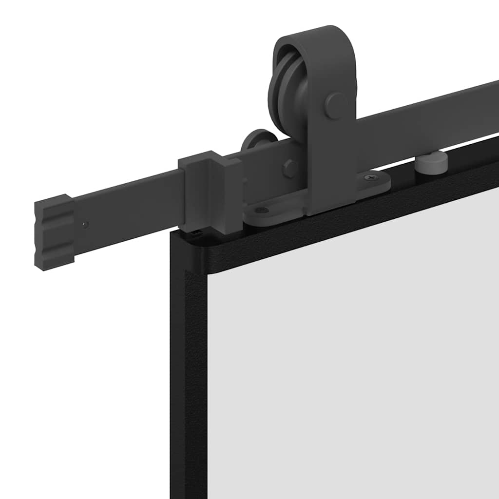 Schiebetür Mit Beschlag 76X205 Cm Esg-Glas Schwarz