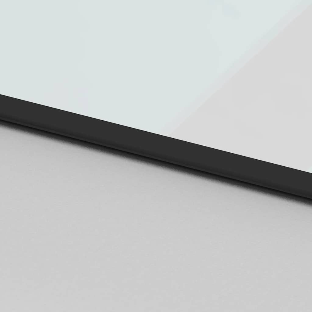Schiebetür Mit Beschlag Schwarz 90X205 Cm Hartglas Schwarz Und Matt