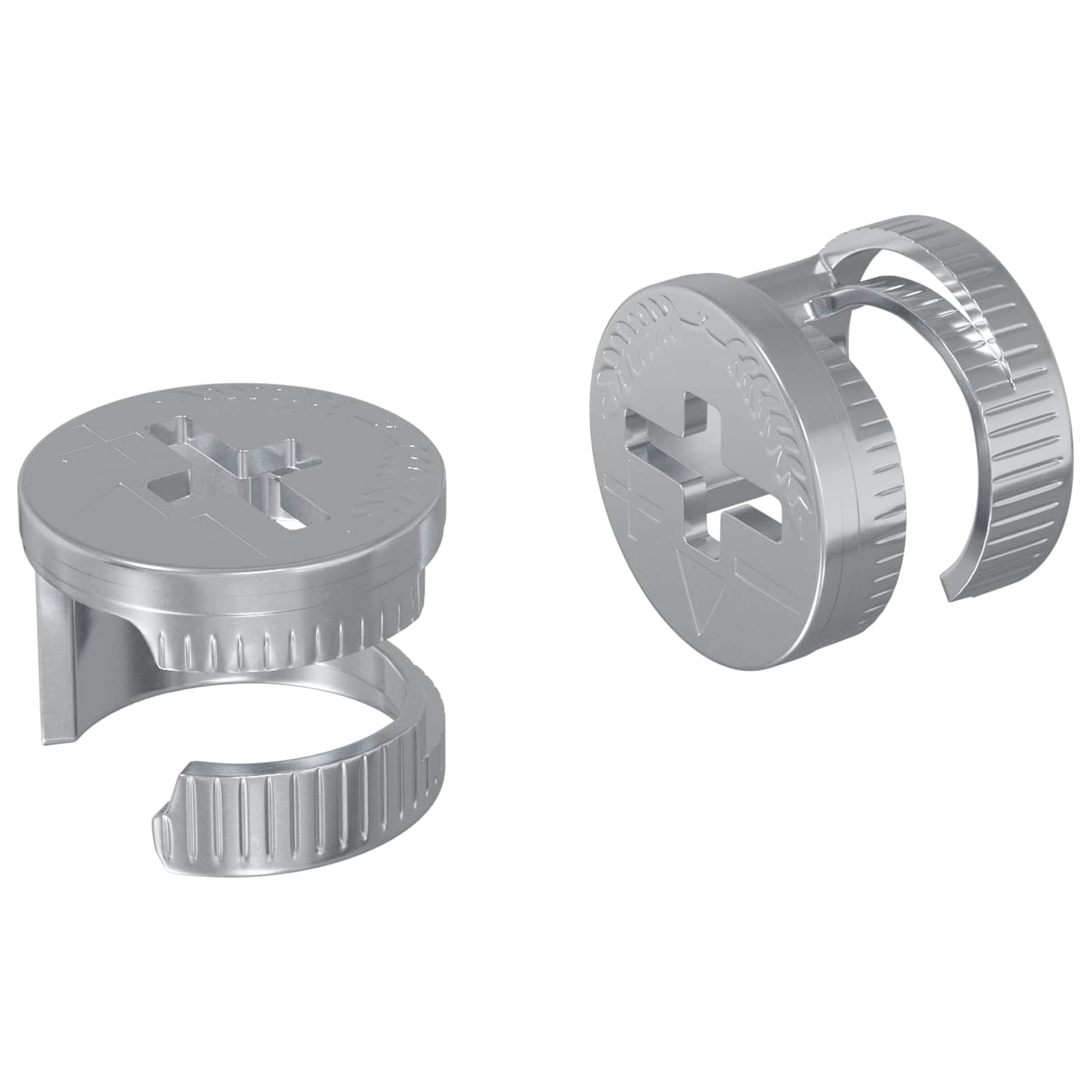 Zapfenschloss-Muttern 2 Pcs Silber Metall