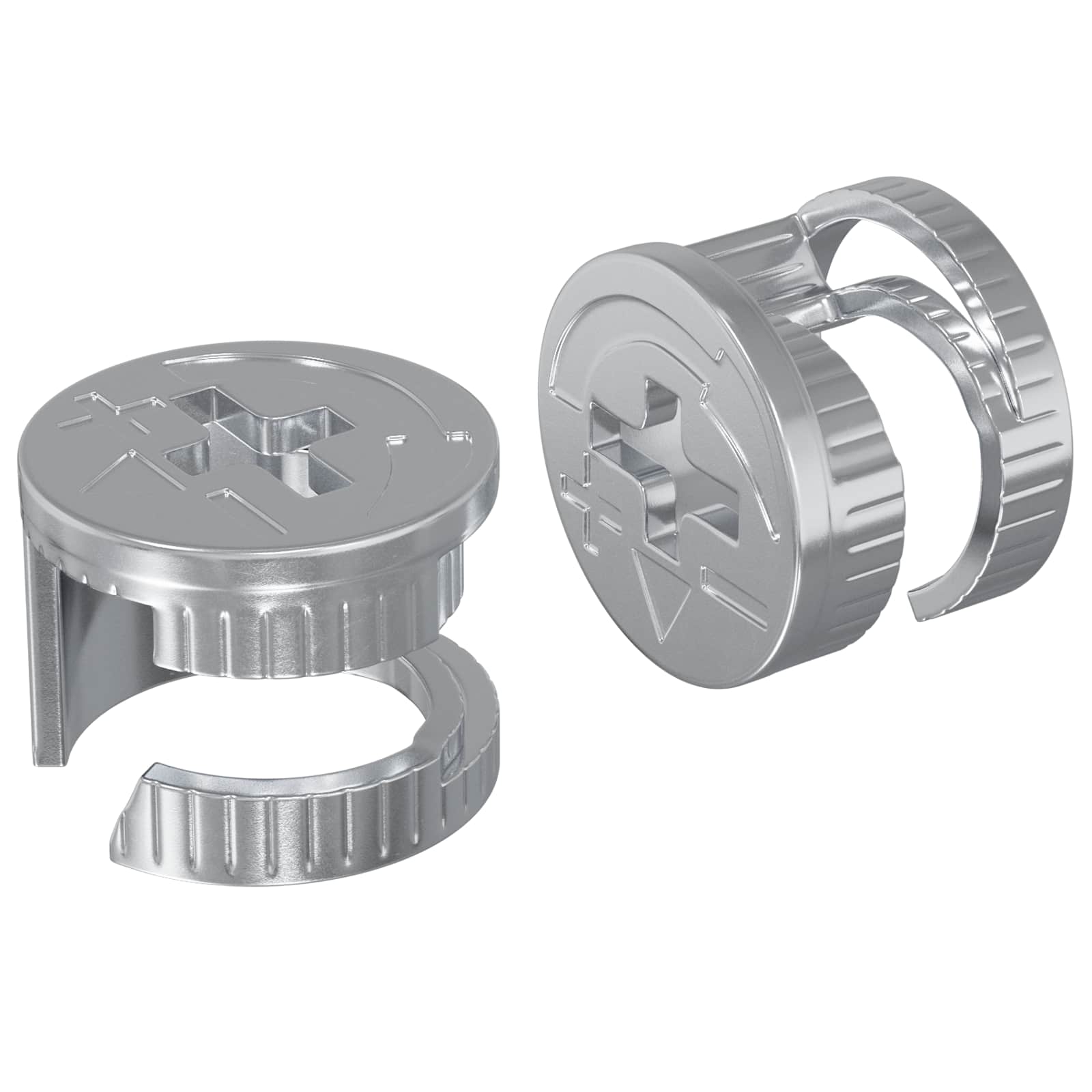 Zapfenschloss-Muttern 2 Pcs Silber Metall