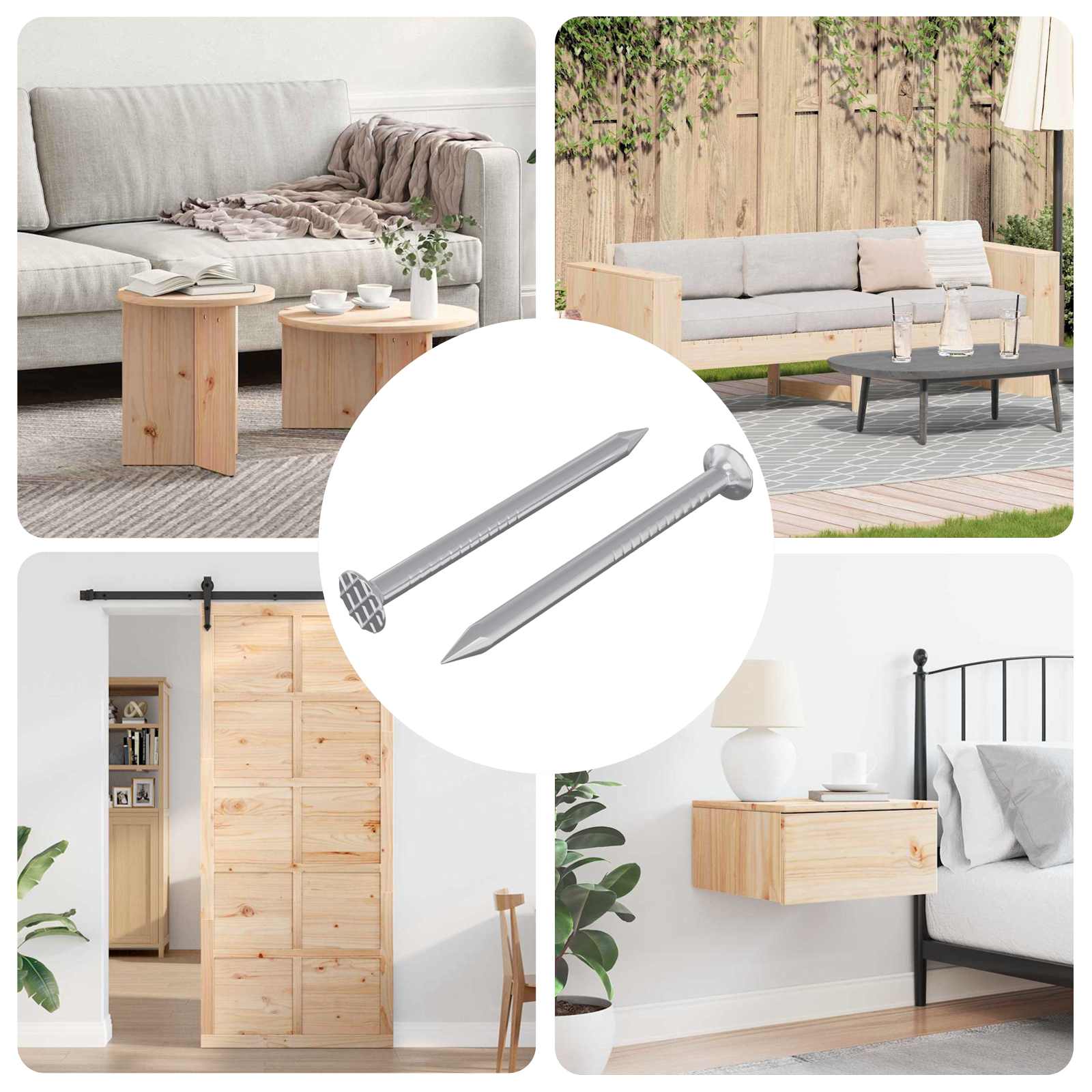 Nägel Für Holz 2 Pcs Silber Ø 3 X 15 Mm Metall