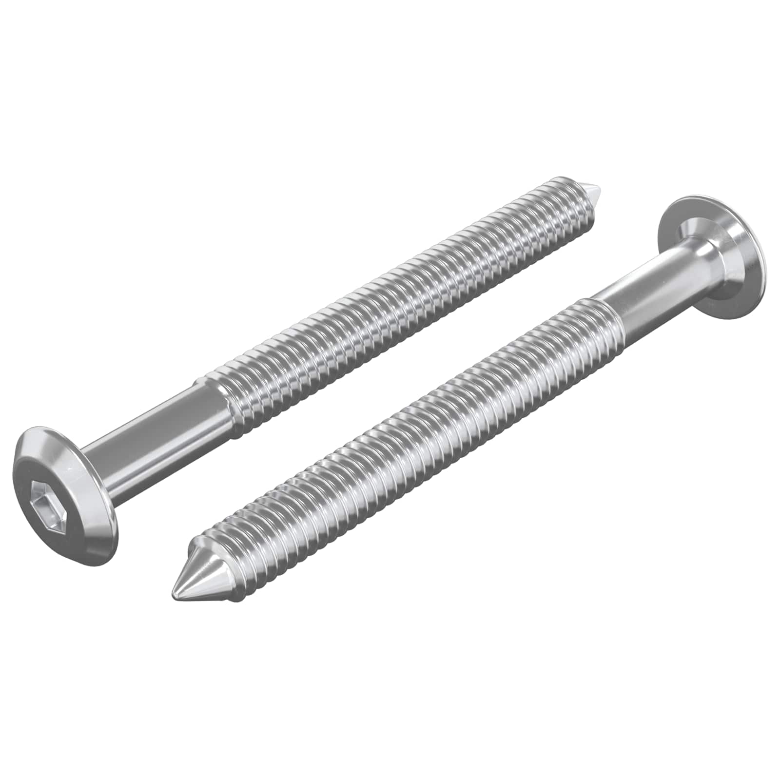 Möbel-Schrauben 2 Pcs Silber Stahl