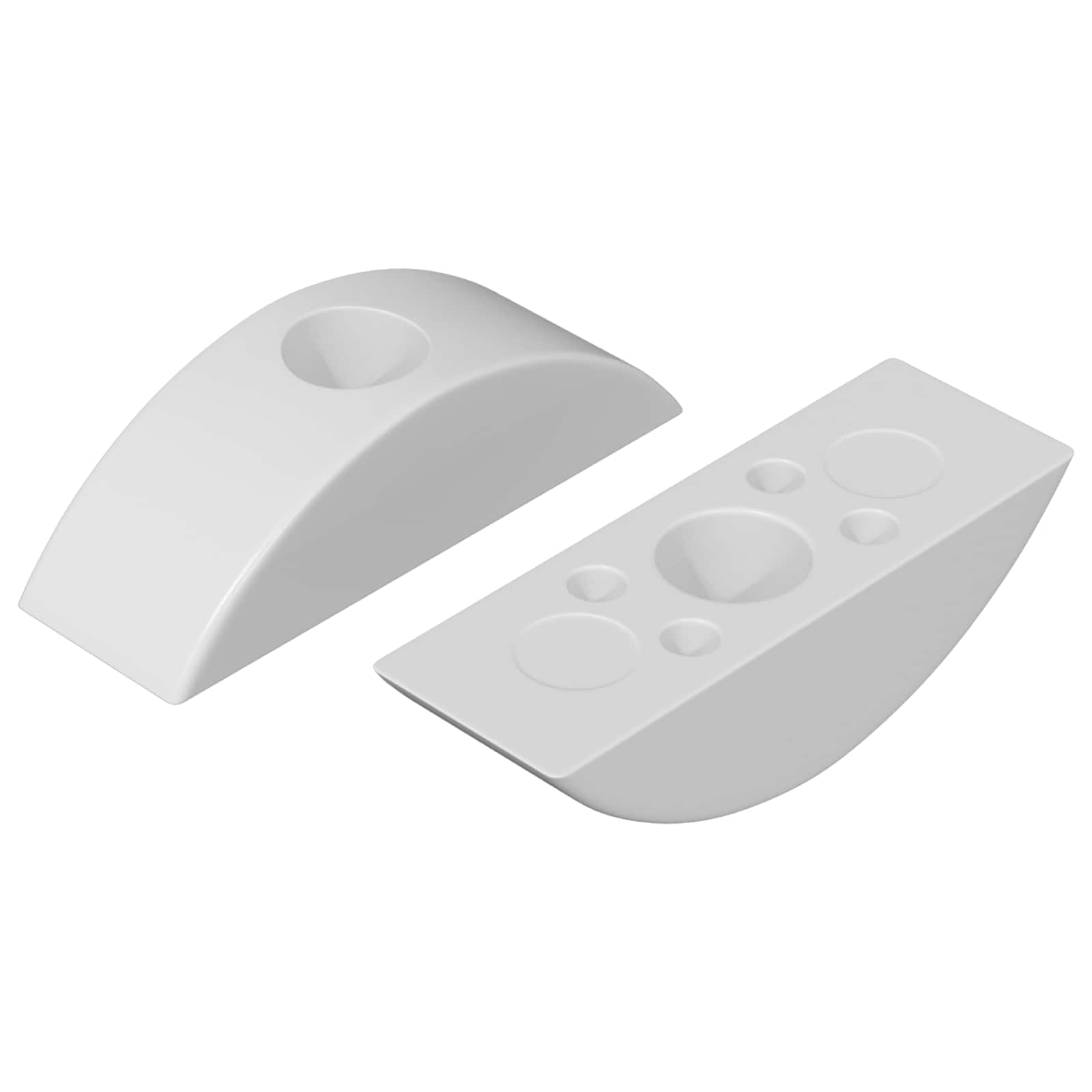 Half-Moon Washer 2 Pcs Weiß M6 Polypropylen