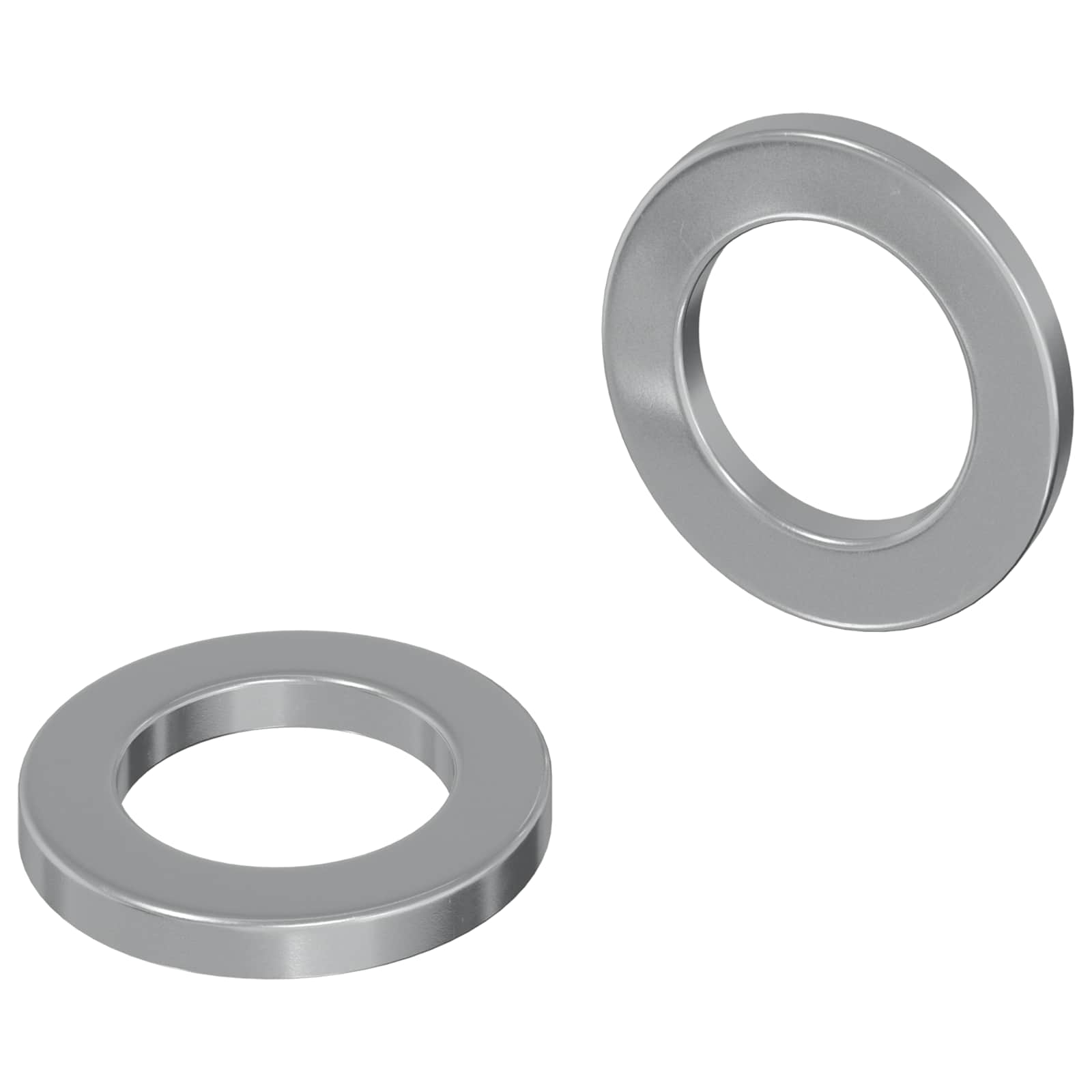 Unterlegscheiben 2 Pcs Silber 10 X 10 X 1,2 Mm Stahl