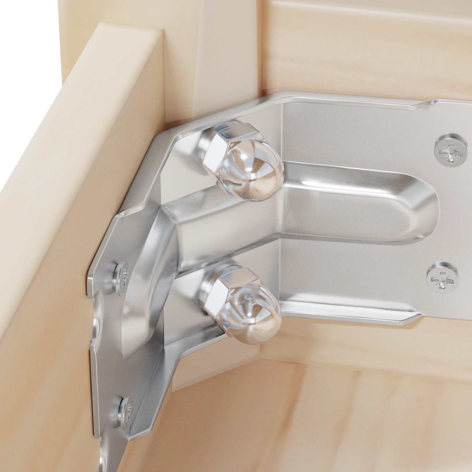 Eichelmuttern 2 Pcs Silber 12,8 X 12,8 X 6,5 Cm Stahl
