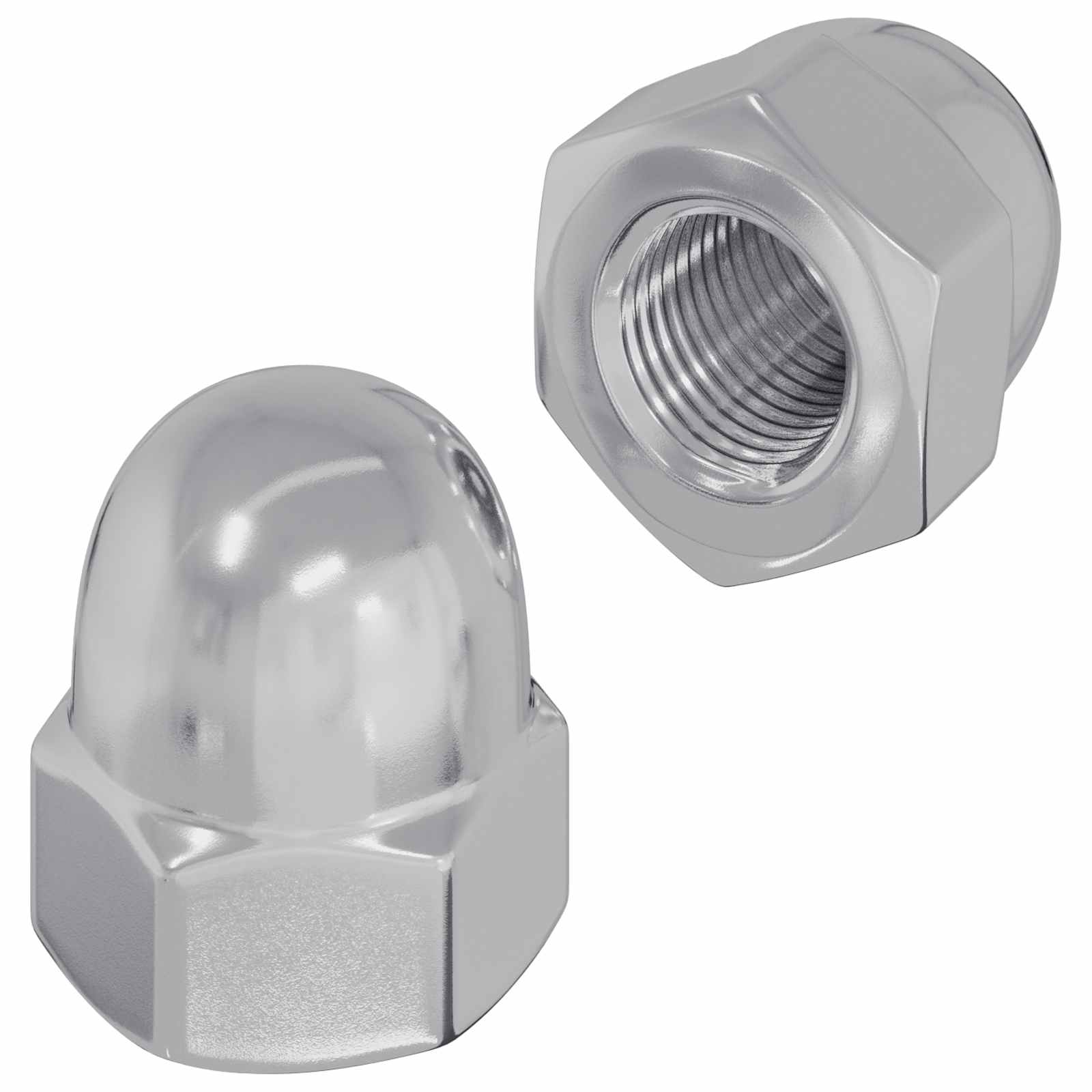 Eichelmuttern 2 Pcs Silber 12,8 X 12,8 X 6,5 Cm Stahl
