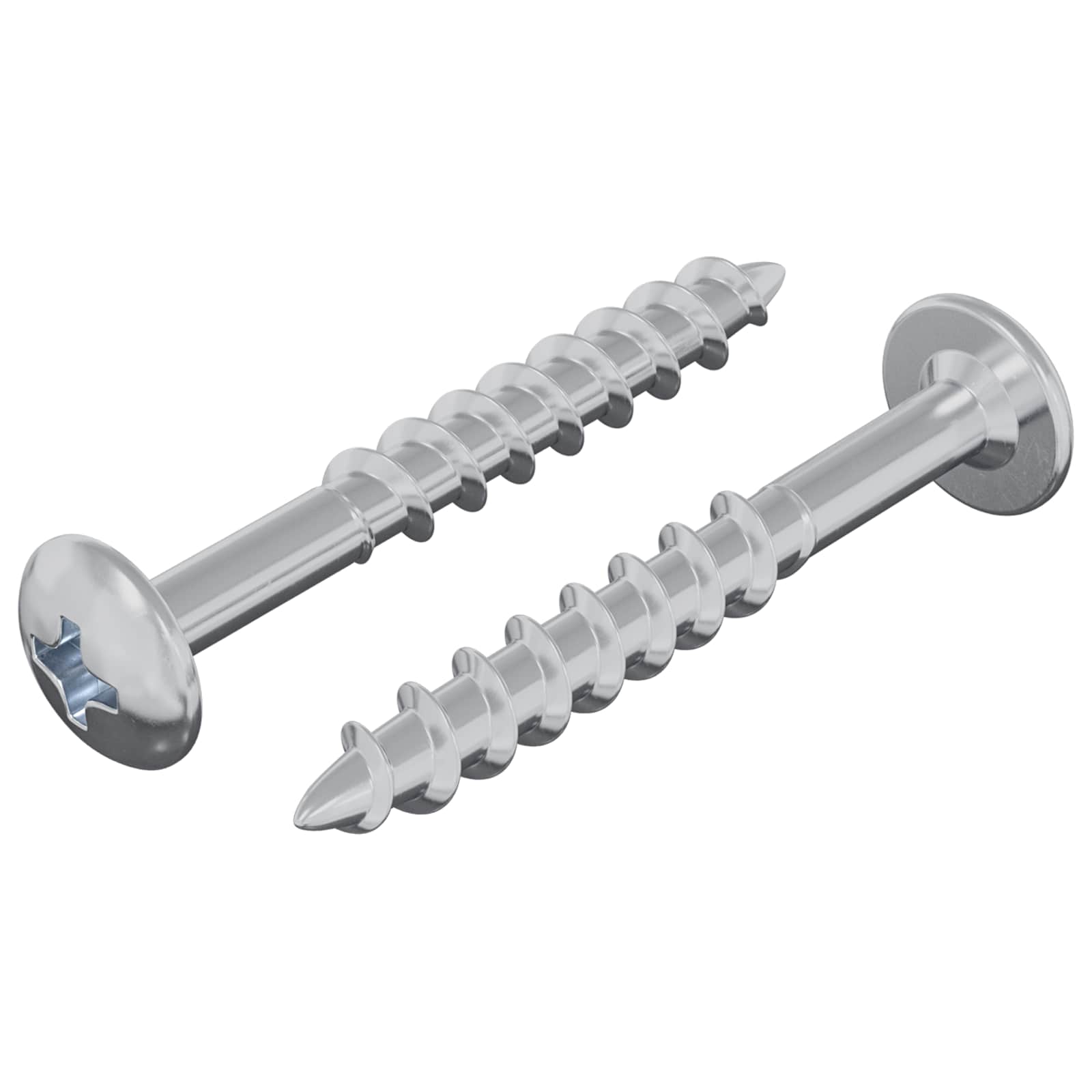 Schraube 2 Pcs Silber 9,8 X 35 Mm Eisen