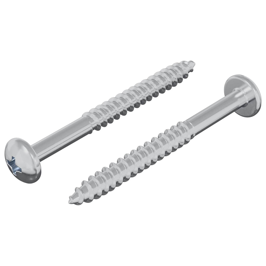 Holzschraube 2 Pcs Silber 9,8 X 53 Mm Stahl