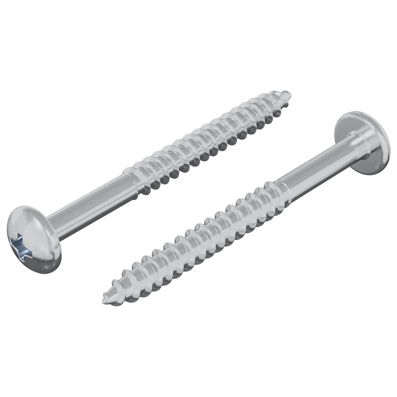 Holzschraube 2 Pcs Silber 9,8 X 53 Mm Stahl