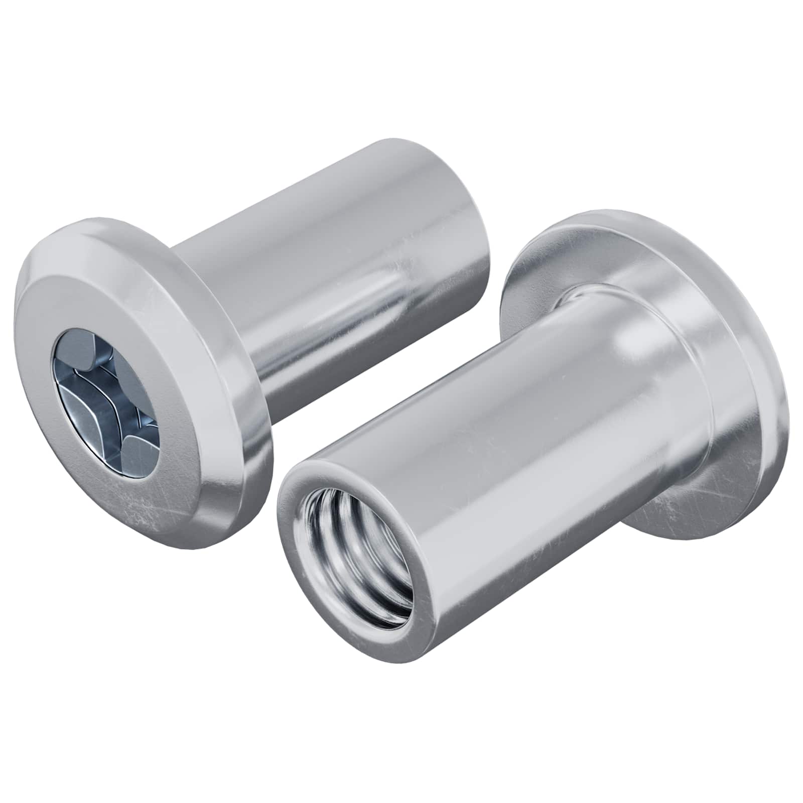 Sicherungsmutter 2 Pcs Silber M6 X 15 Mm Stahl