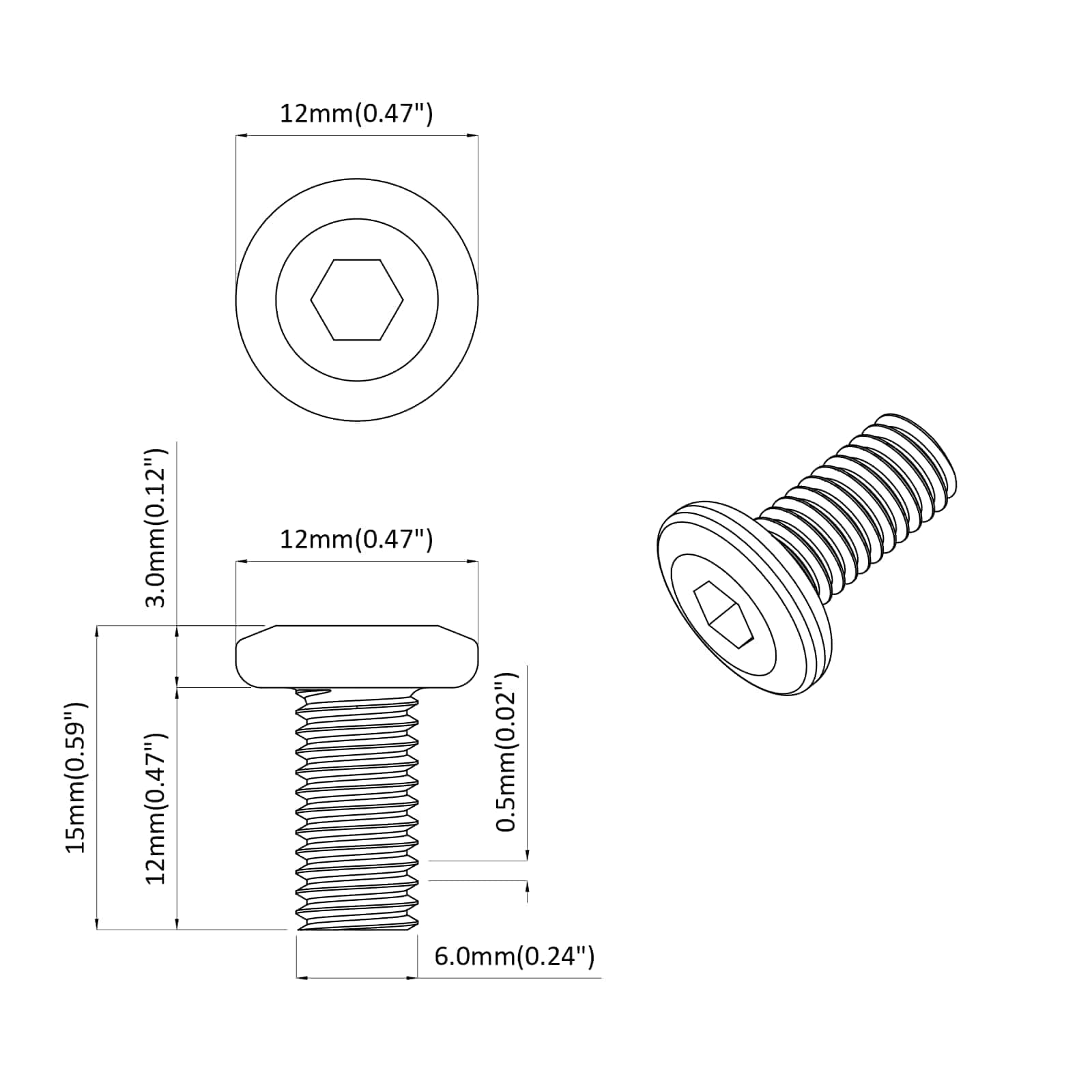 Schraube Mit Sperre Uni 2 Pcs Silber Stahl